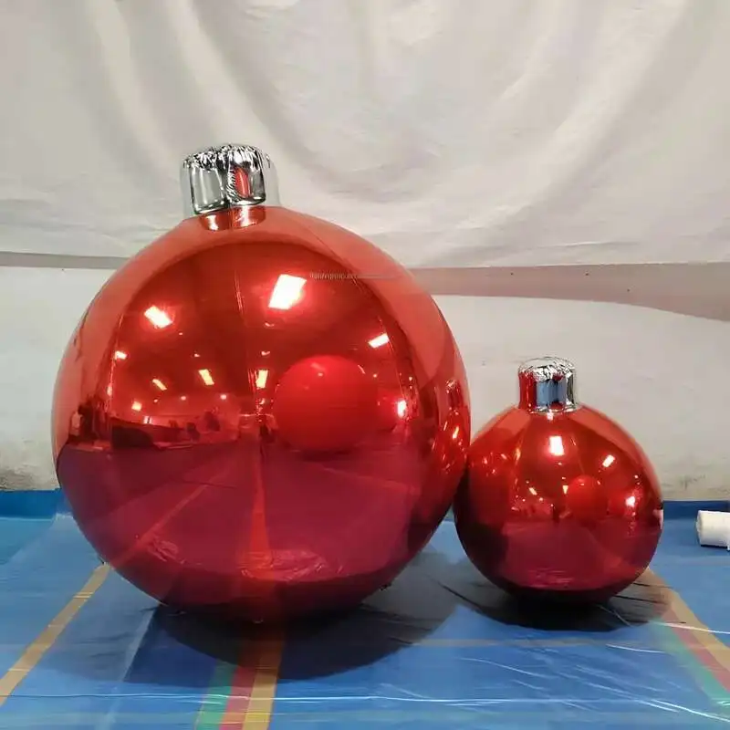 풍선 거대한 야외 반짝 이는 PVC 공 Iatable 거울 개인화 된 점보 크리스마스 공 장식품 파티