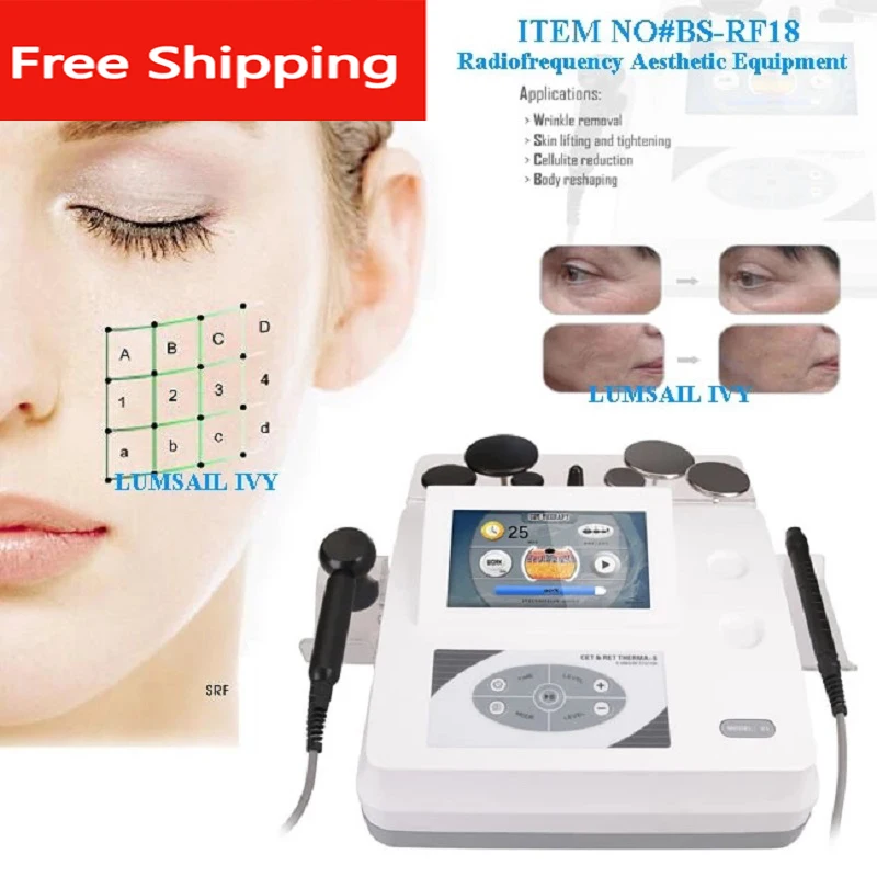 Portable 448KHz CET RET INDIBA RF Device for Body Slimming Face Lifting with Visible Results Radio Frequency Beauty Machine