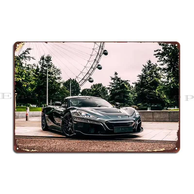 Rimac Nevera Targa In Metallo Party Club Personalizzato Personaggio Bar Tin Sign Poster