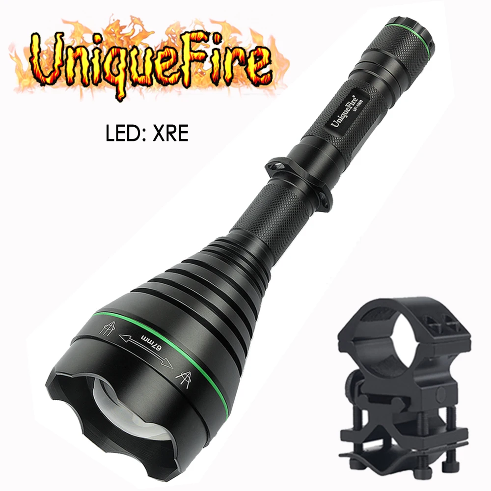 UniqueFire 1508 T67 LED Flashlight 3 Modes XRE Green/Red/White Light