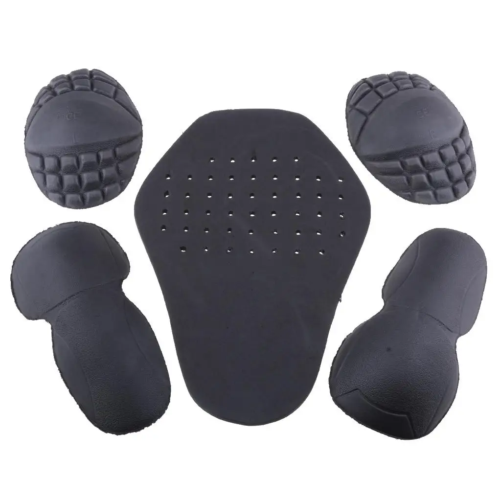 5pcs rcycle Riding Shoulder Elbow Back Protection Pad Racing Armour Safe