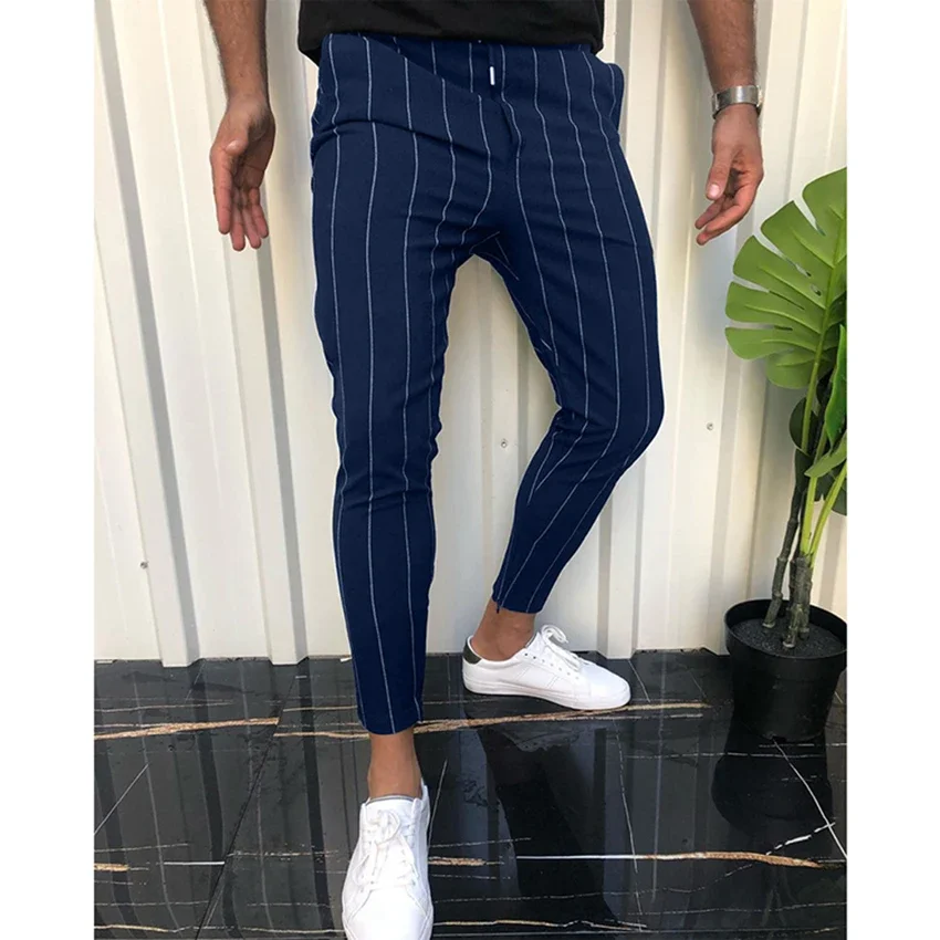 

Men's Pants Striped Joggers Trousers Male Hip Hop Casual Pants Summer Social Slim Fit Streetwear Clothing Sweatpants Trousers