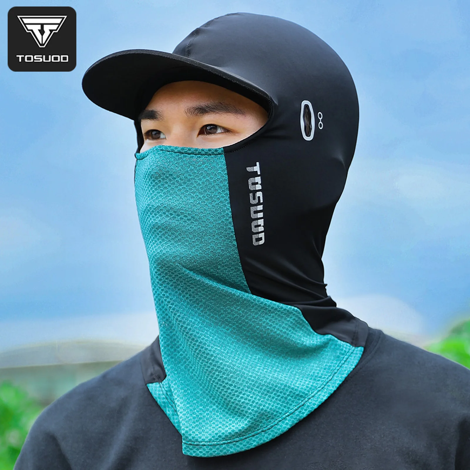 TOSUOD Summer Face Mask Breathable Ice Silk Cycling Sports Mask