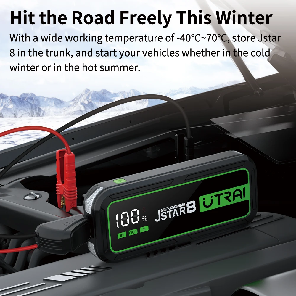 UTRAI 20000mAh Car Jump Starter Power Bank 3000A Car Booster Auto Emergency Starting Device Jump Start for Petrol Diesel - Image 3