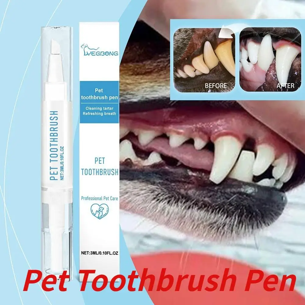 Pet Toothbrush Pen Suitable For Eliminating Pet Bad Breath Easy To Use Cat Dog Tooth Brush ToothbrushSet Accessories