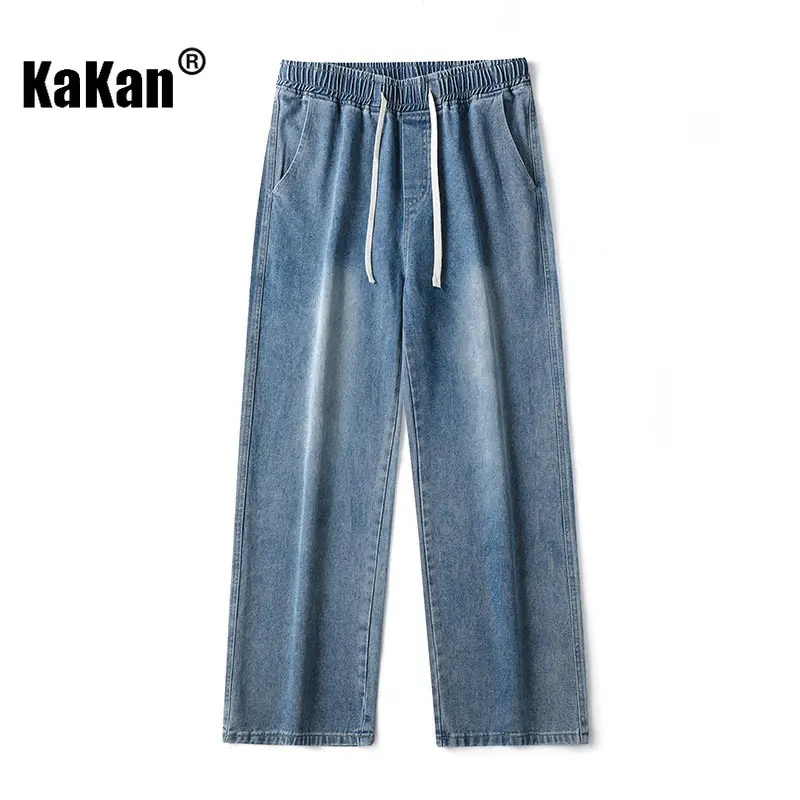 Kakan - Spring/Summer New Blue Black Men's Jeans, Straight Sleek High Street Junior Jeans K024-BK113