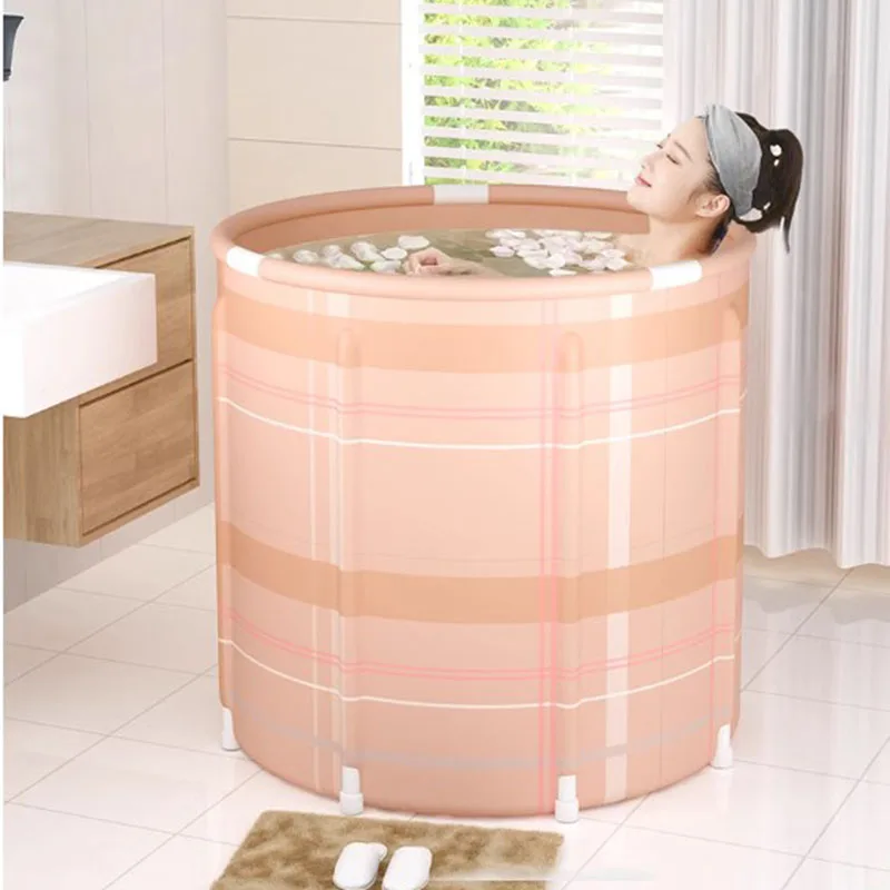 

Bathroom Strong Plastic Bathtubs Shower Miniature Foldable Bucket Folding Bathtub Bath Foot Benoire Pliable Adute Home Furniture