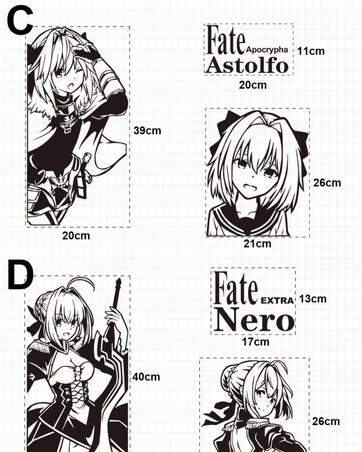 anime decalque para atx computador host decorativo