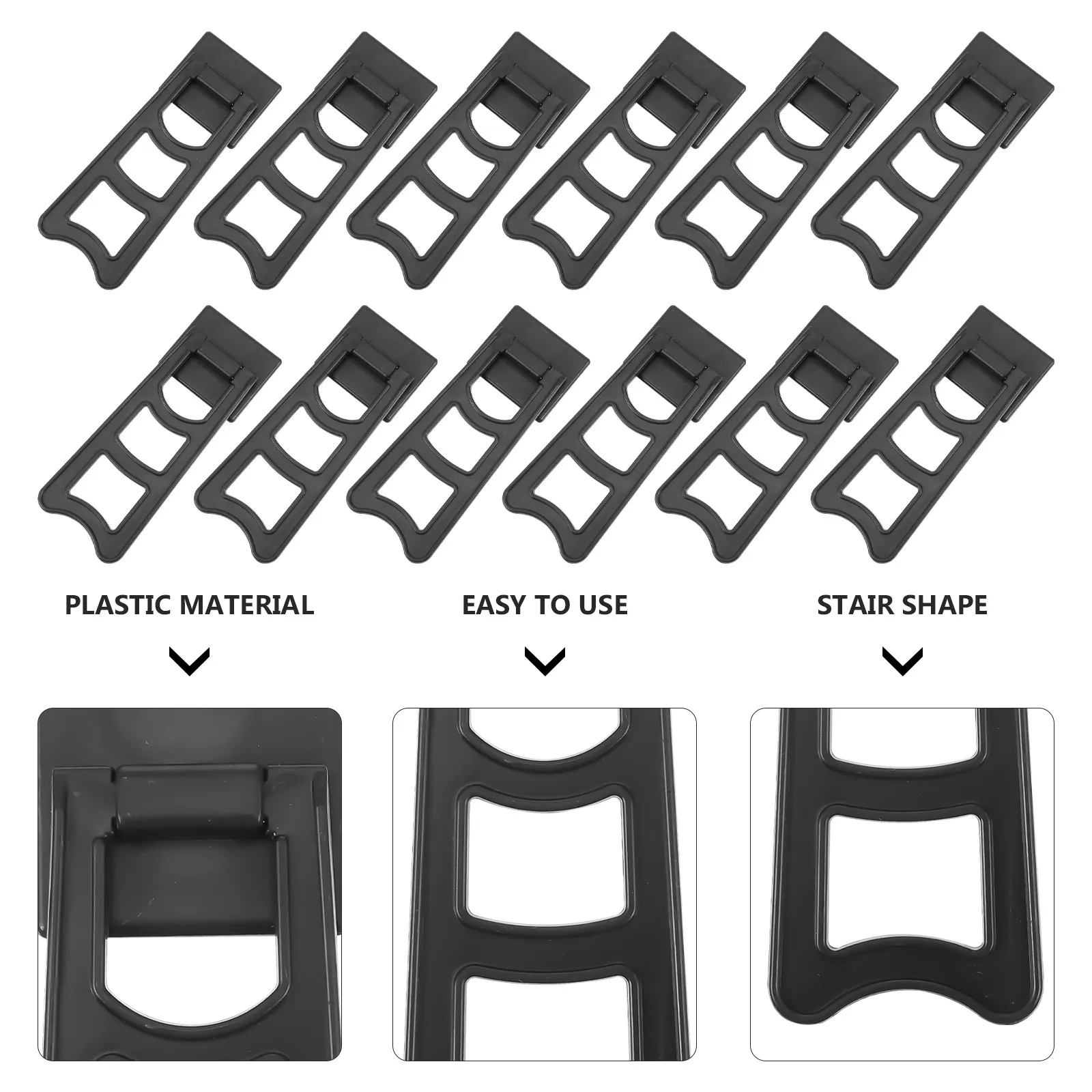 Black Trapezoid Photo Frame Display Stands For Desktop Home Decor_voghion.com