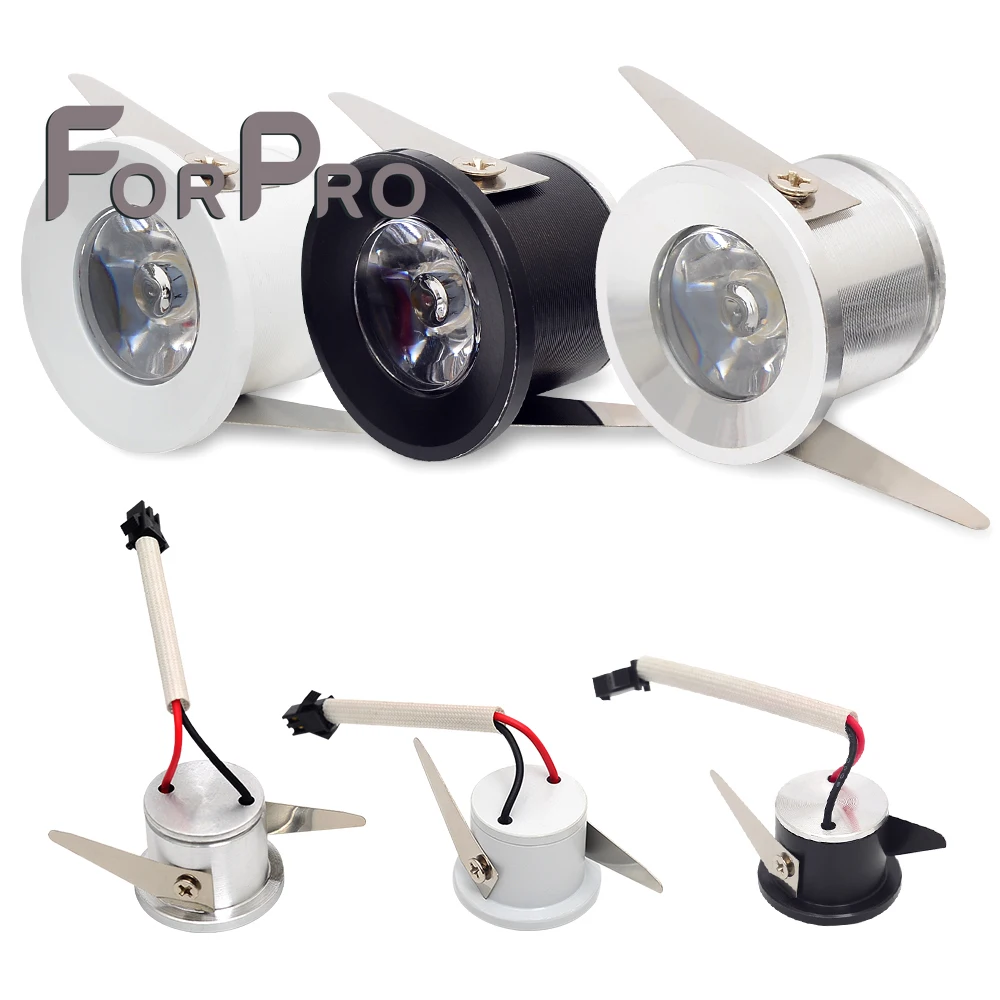 1w mini spot light AC 110v 220v dimmable for ceiling 3W Recessed lamp Home Under Cabinet Lights led white spot light fixture