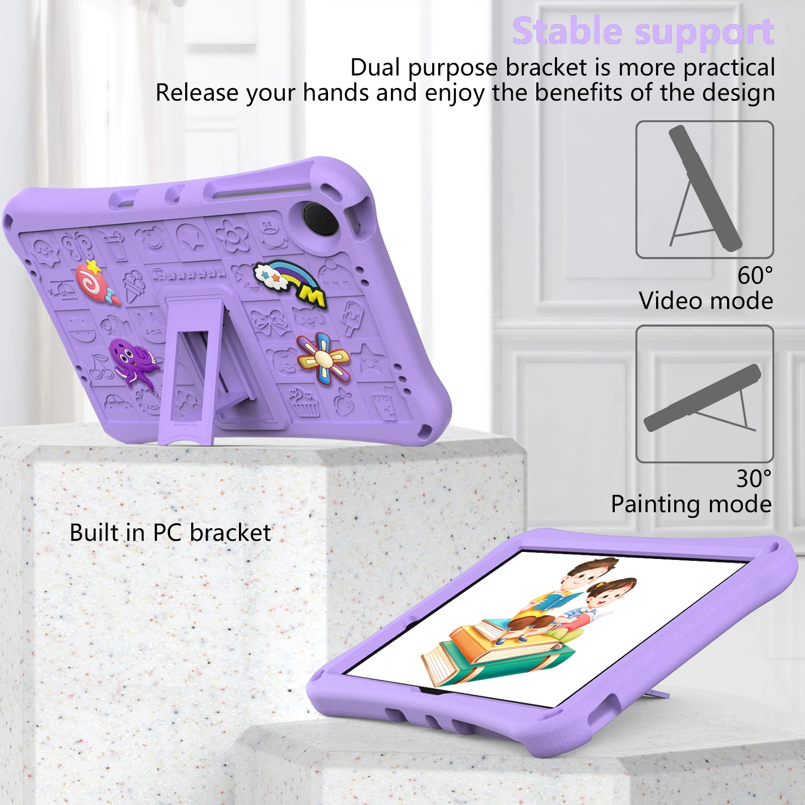 Durable Nontoxic EVA + PC Drop-proof Shockproof Protective Tablet Cover
