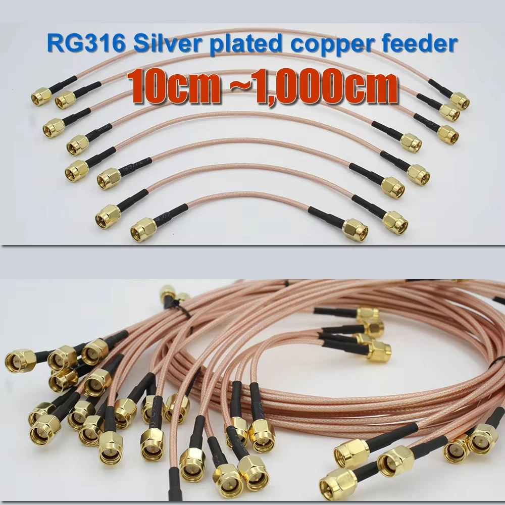 SMA to SMA Cable Male to Male Connector Antenna extension jumper RF cable Pigtail Adapter Cable RG316 For WIFI 3G 4G GSM Antenna sma f antenna replacement