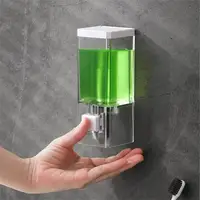 250ml Manual Soap Dispenser Transparent Wall Mounted Bathroom Sanitizer Shampoo Shower Gel Container Bottle 1