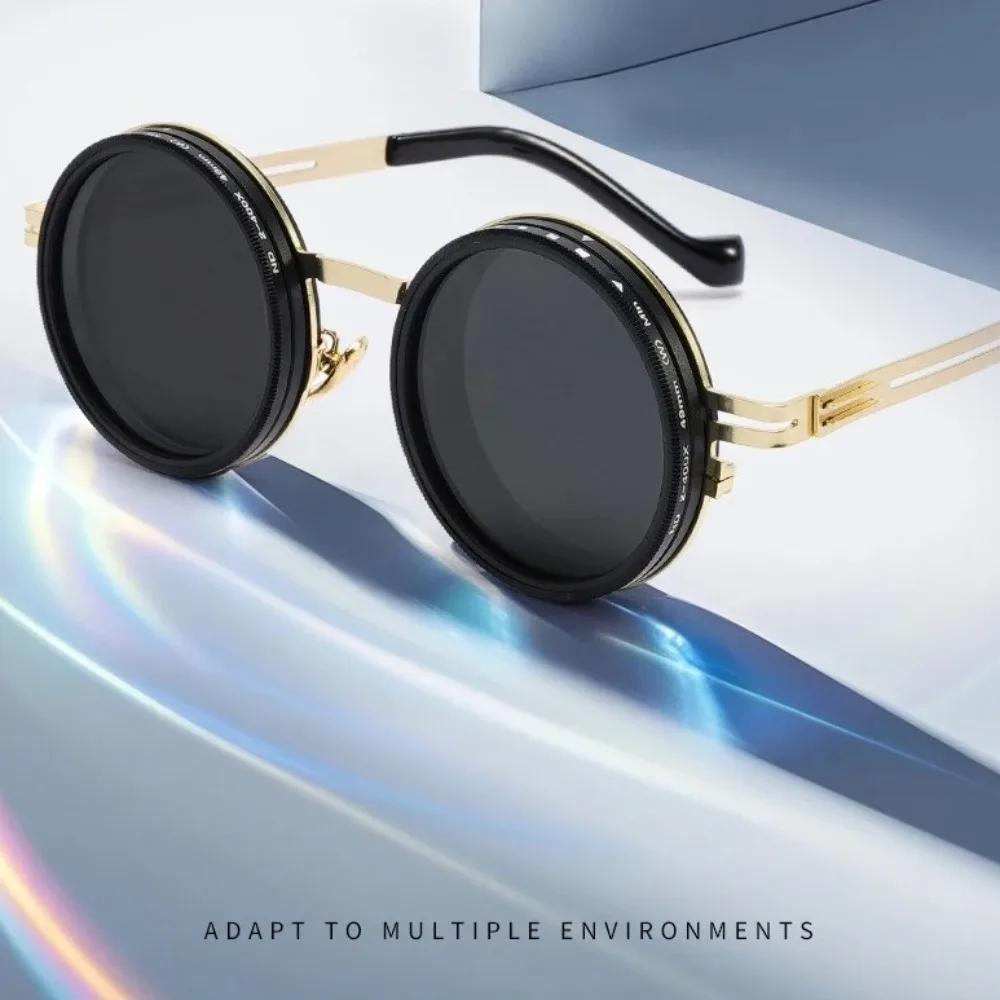 Fashion ND2-400 Adjustable Dimming Glasses ND Filter 9 Level Sunglasses With Glasse Case UV400 Eyewear Outdoor