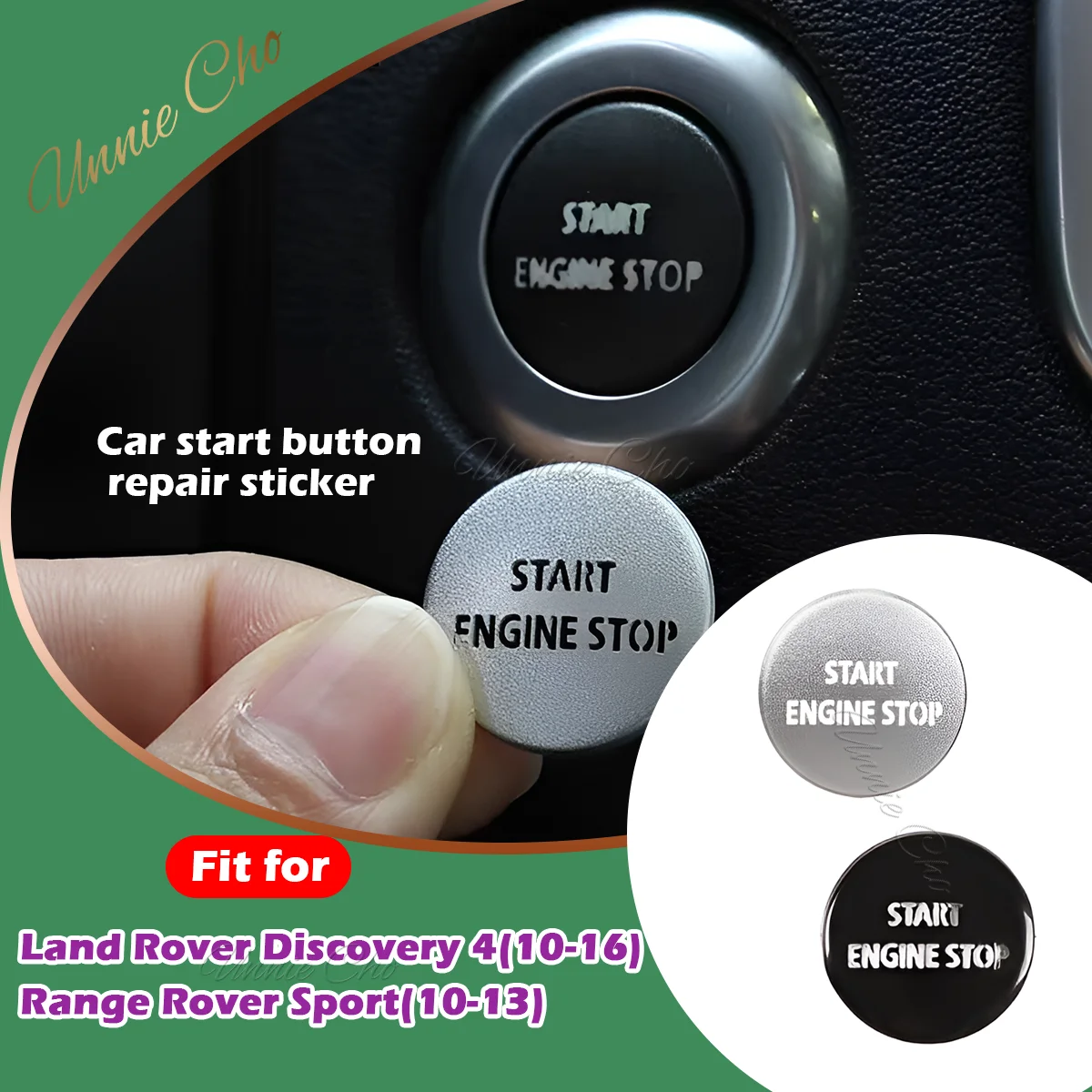 For-Range-Rover-Sport-L320-Engine-Start-Stop-Button-Sticker-Black ...
