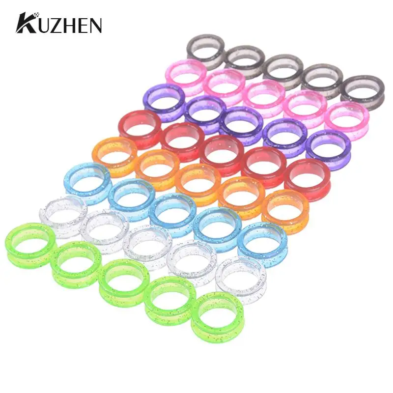 5Pcs Professional Silica Gel Hair Scissors Ring Cutting Barber Makas Scissor Circle Thinning Shears Hairdressing Scissors Rings