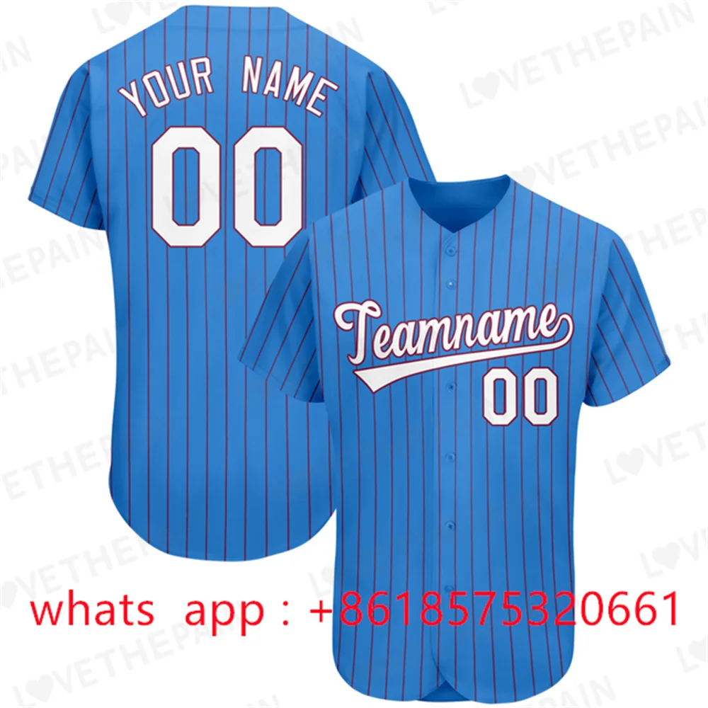 Print Team Fashion Baseball Jersey Sublimate Print Team Name/Number Soft v-neck Streetwear for Male/Women/ Any Colour baseball jersey