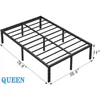 Metal Bed Frame,Queen Size Bed Frame with Storage Space,Heavy Duty Sturdy Mattress Foundation 3