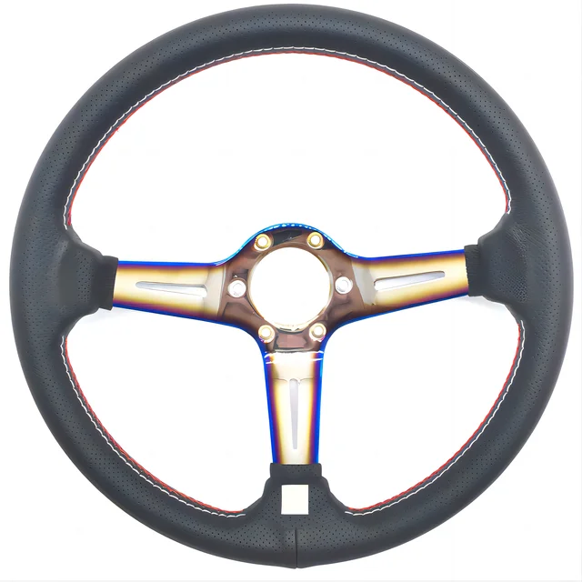 Universal 350MM Steering Wheel for All Cars Baked Blue Bracket Steering Wheel FREE Nardi Steering Wheel best sell 6