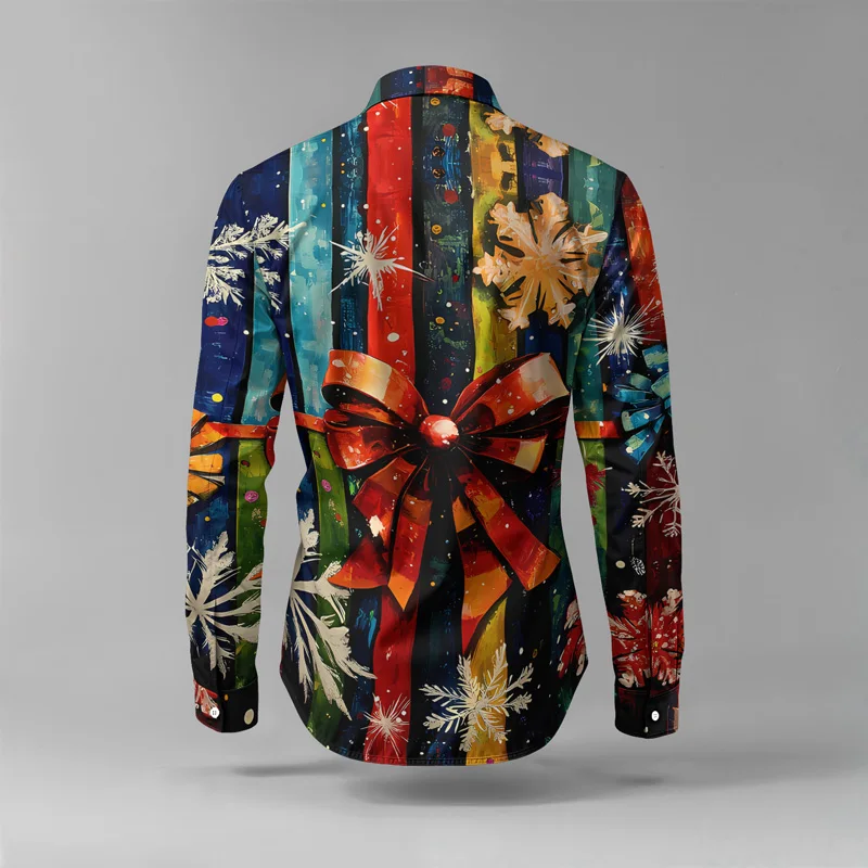 2025 Trendy Spring Summer Men Shirt Set Christmas Print Fashion Gingerbread Man Two Piece Set Mens Snowman Lightweight Party_viptrois.com