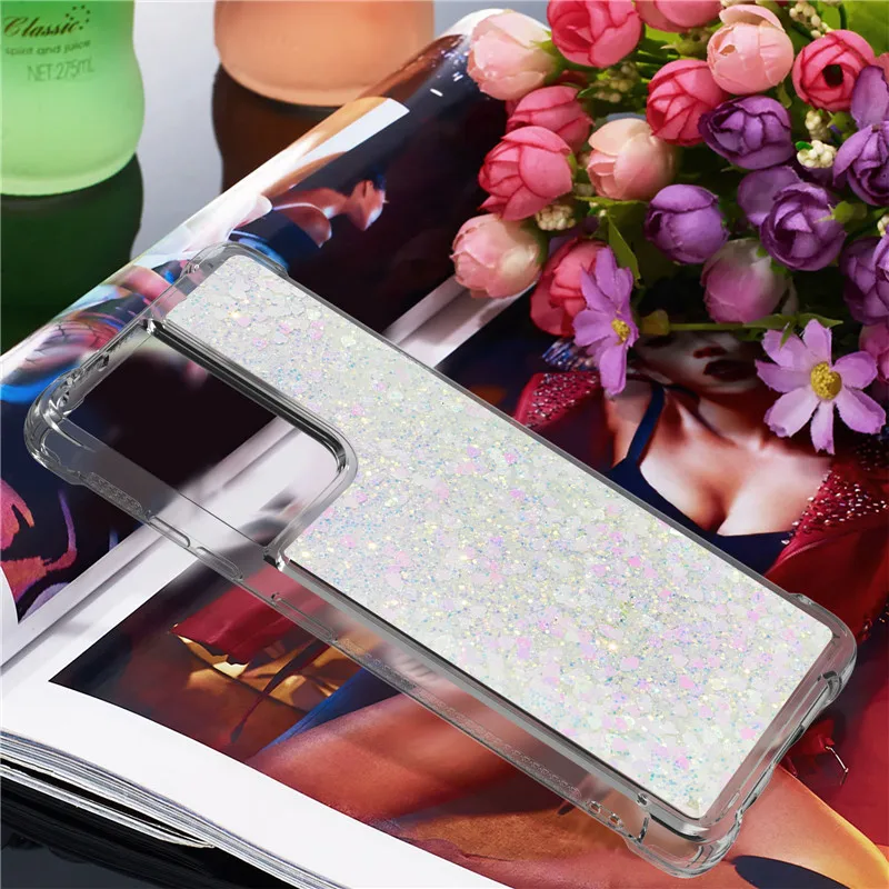 kawaii phone case samsung Quicksand Ốp Lưng Điện Thoại Samsung Galaxy S10 S20 S21 S22 Plus Dành Cho Samsung S20 FE S 22 S21 Cực lấp Lánh Chất Lỏng Bao Coque kawaii samsung phone cases