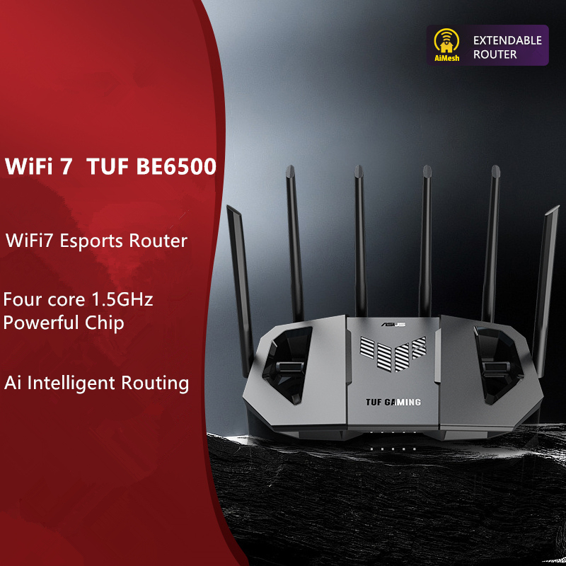 ASUS  WiFi7 TUF GAMING BE6500 Gaming Router Ai Router Home WiFi Random Group Routing