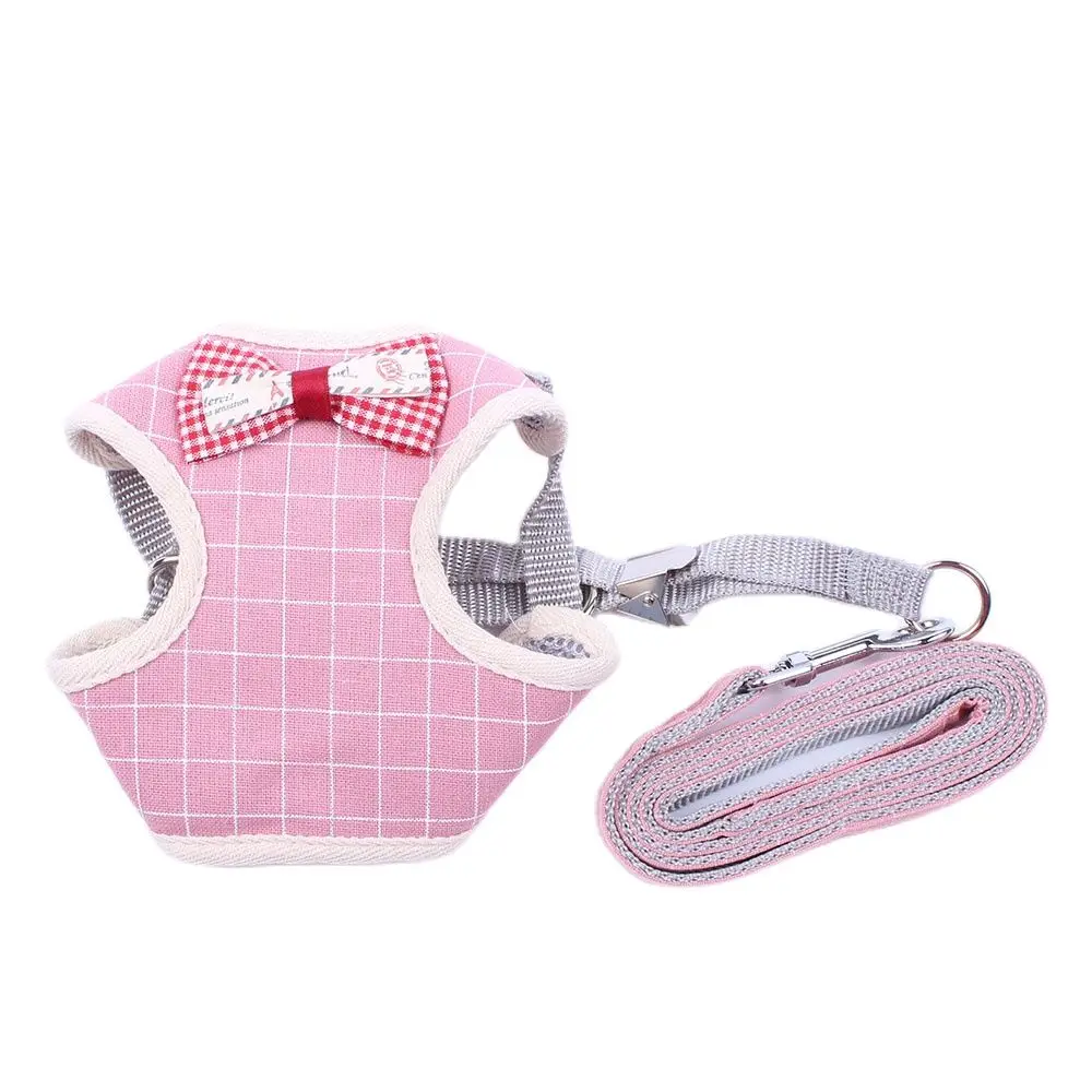 Dog Cat Mesh Control Harness&leash Set Gird Patterns Pet Puppy Harness