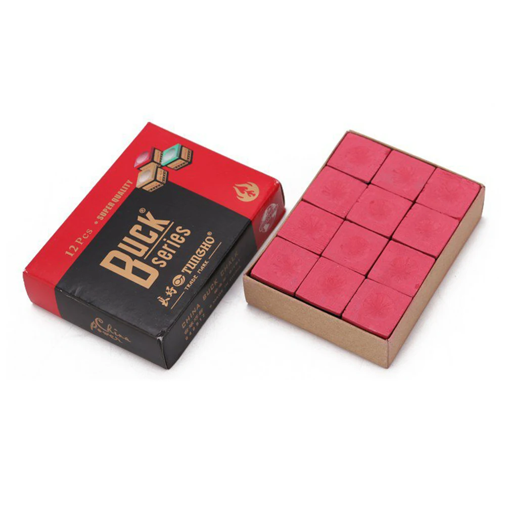 12PCS/Set High Quality Snooker Billiard Chalk Pool square Cue Chalk Oil Dry Billiard No-slip Chalk Table Chalk Competition