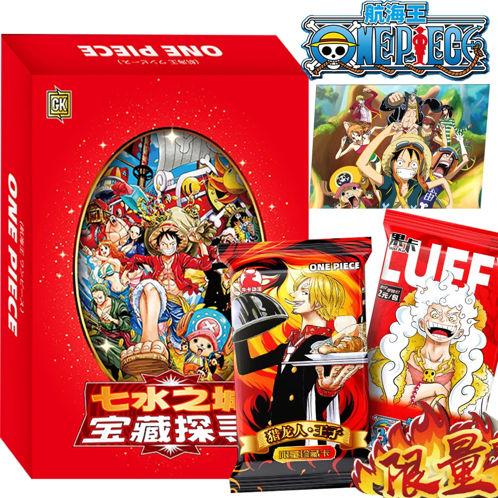 Wholesale One Piece Card Collection Monkey D.Luffy Seven Water City Treasure Exploration Series Limited Edition Cards Kids Gifts