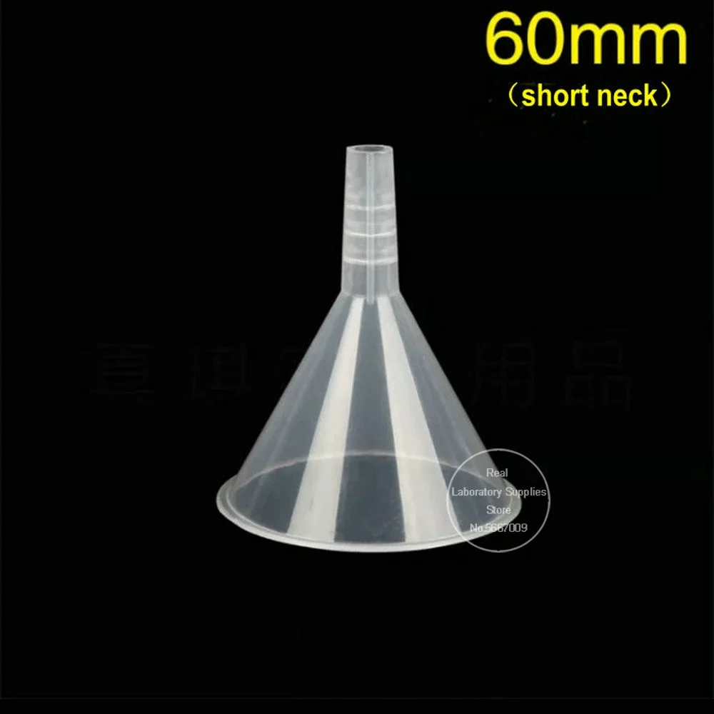 실험실 삼각형 깔때기 투명 플라스틱 원추형 깔때기, 실험실 용품, 30mm, 50mm, 60mm, 75mm, 90mm, 120mm, 7 개/세트