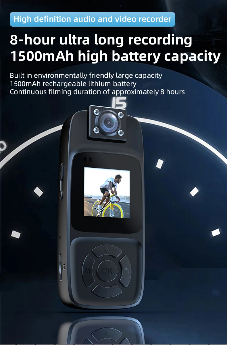 WiFi Mini Camera 4K HD Portable Digital Video Recorder Back Clip Police Body Cam