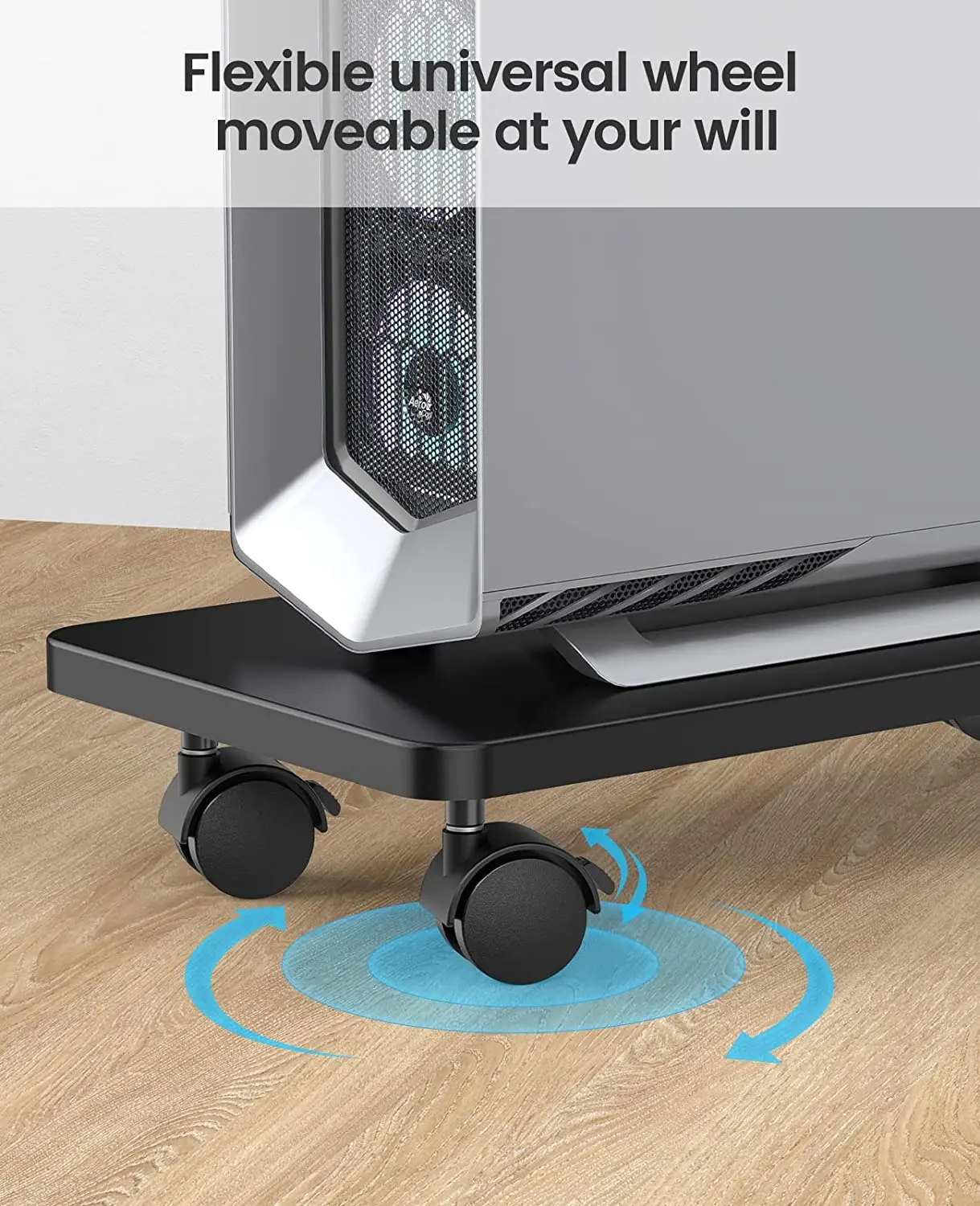 Carts, Locking RollingCaster, Rodas para Piso, Tapete, Gaming PC Case