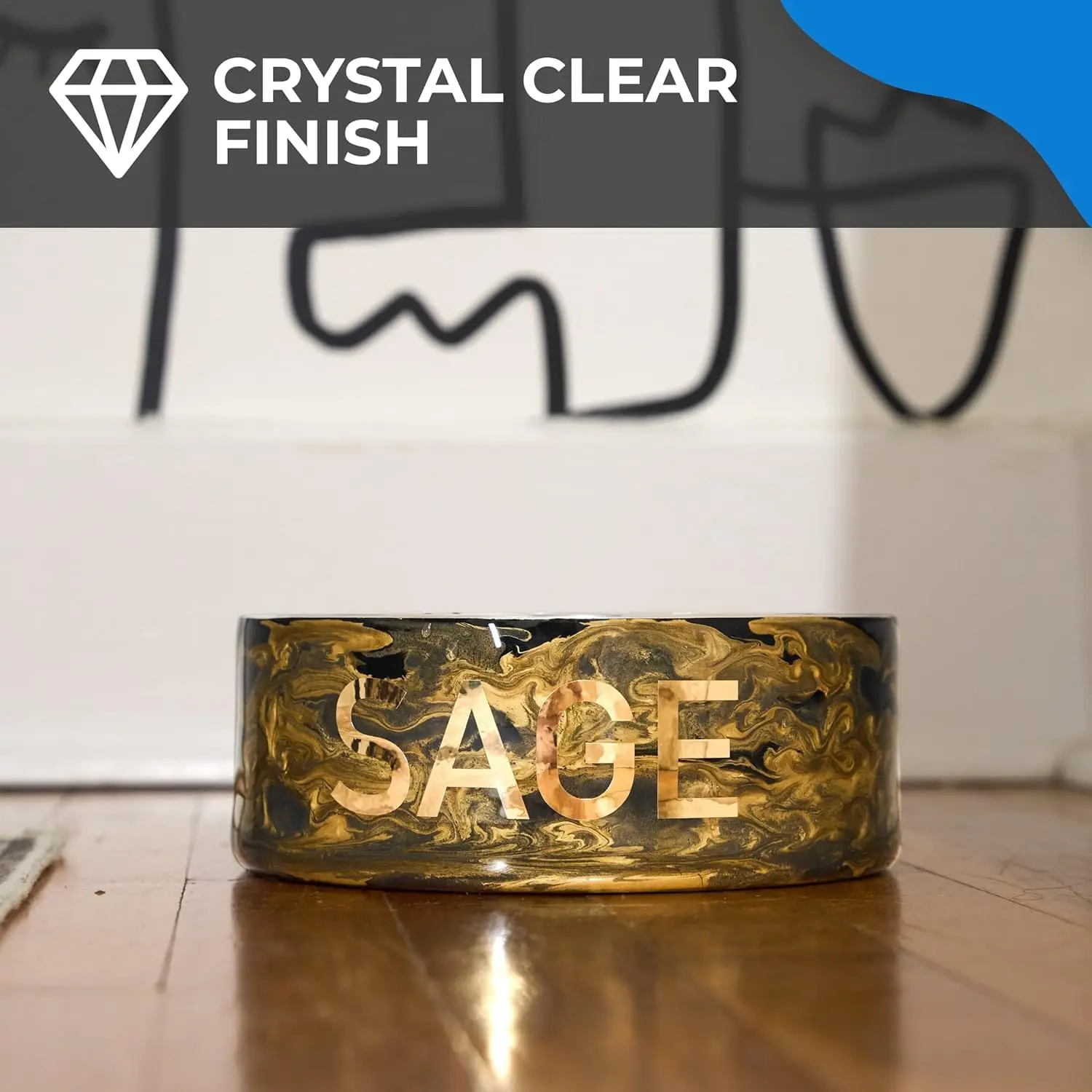 Crystal Clear, UV Resistant, Self Leveling, Food Safe for Table Top, Arts & Crafts, Casting, Jewelry Making