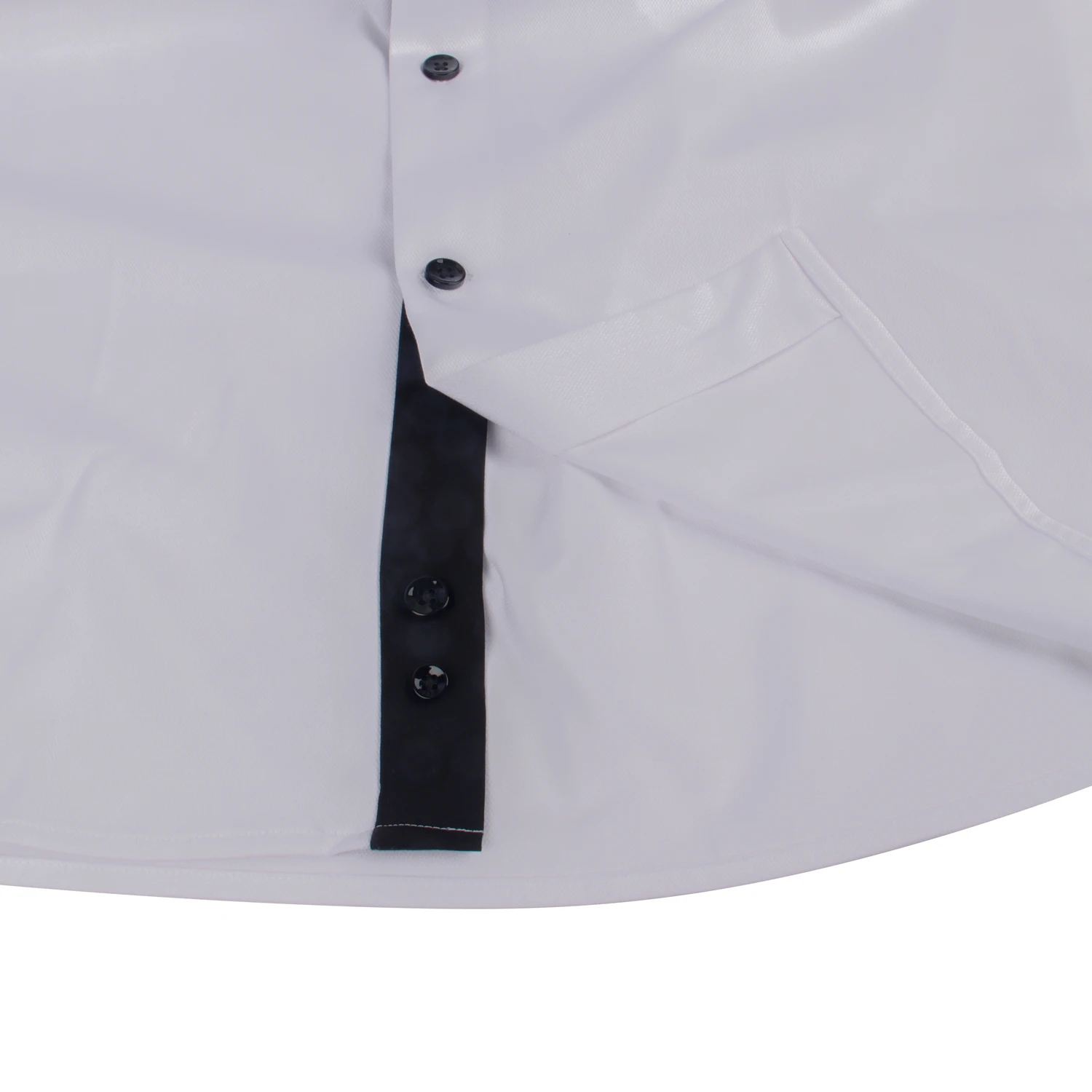 Elegant Contrasting White Shirts Black Collar Cuff Inside Placket Mens Designer Clothes Tailor Made Dress Shirt Custom Made