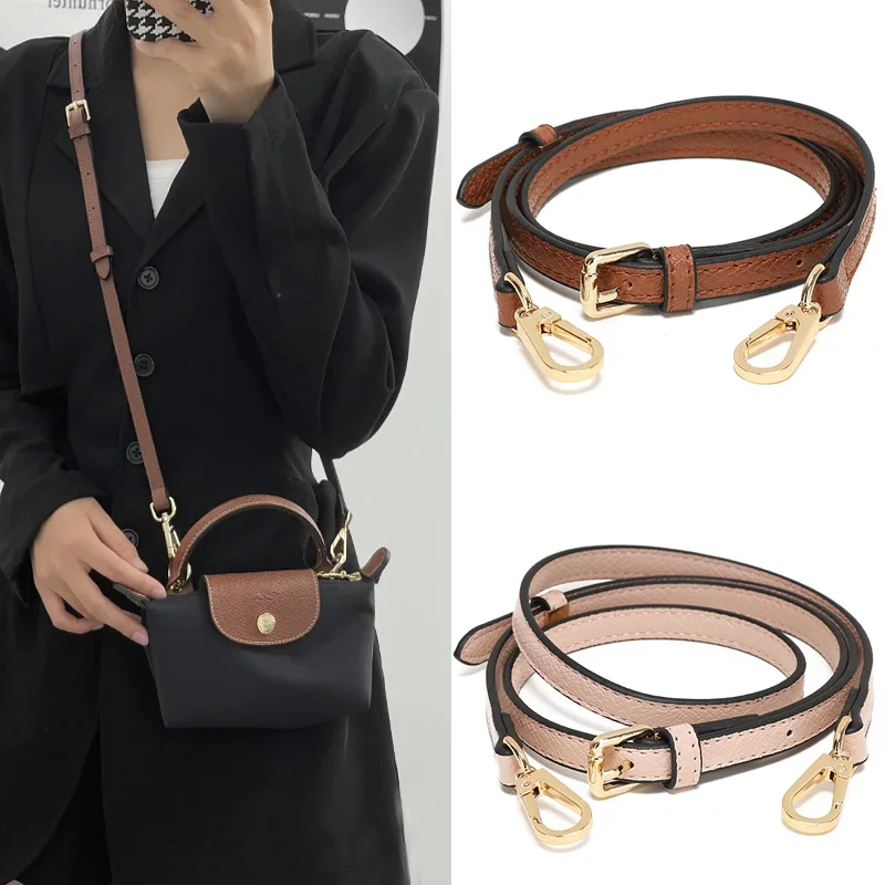 Genuine Leather Plain Strap Replacement for Neonoe Hnalde Strap Bucket Bag  Handbag Top Handle Black Brown Leather Strap