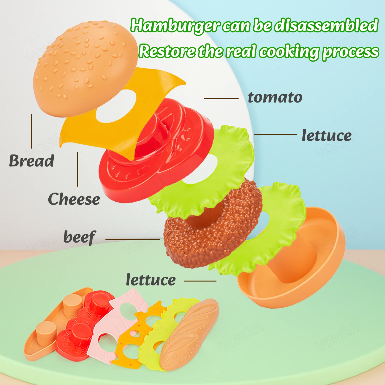Mini Breakfast Pretend Play Toys Food Set Children's Cooking Simulation Food Multi-set Christmas Gift For Kids