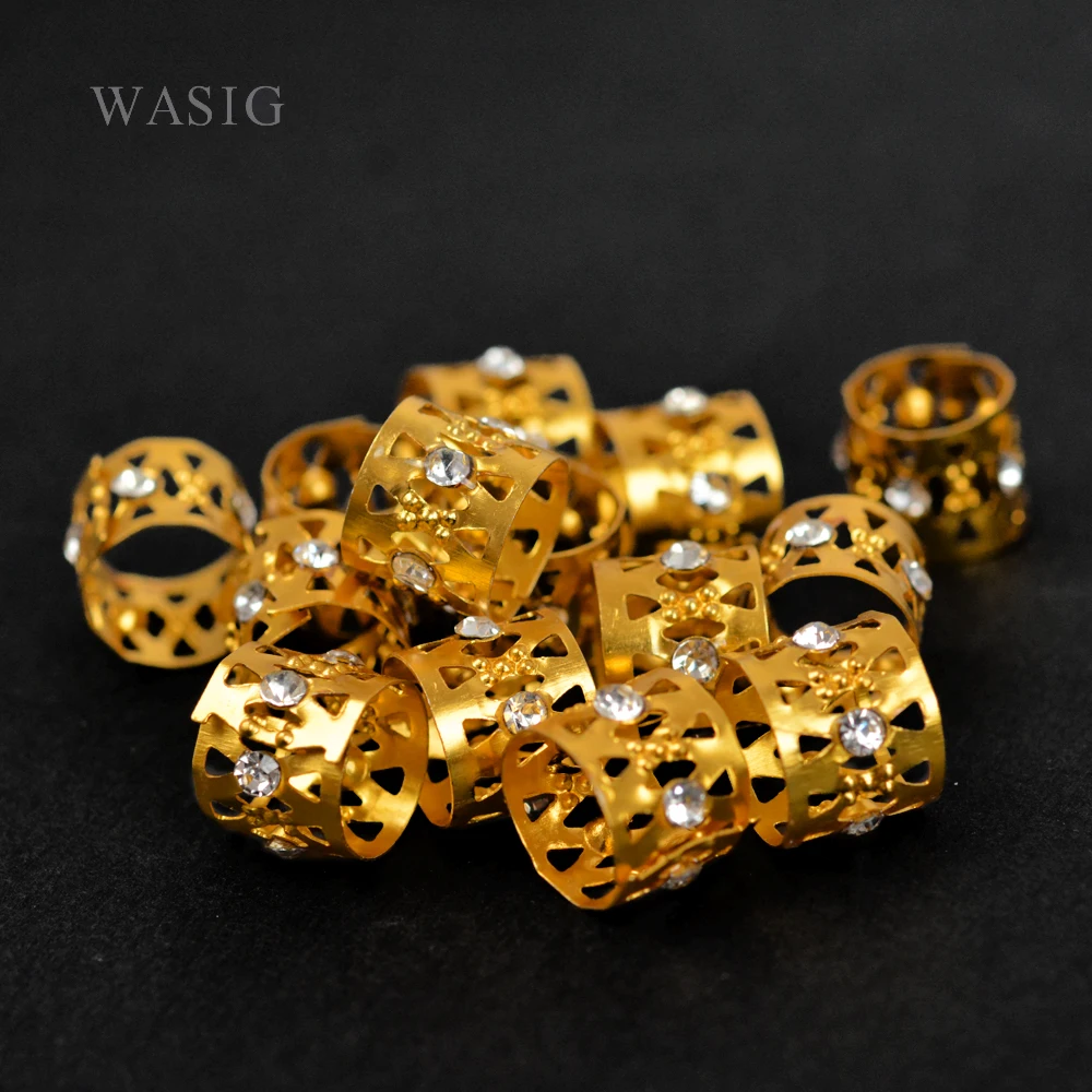 50 pcs Beads for Braid Hair Dreadlocks Accessories Adjustable Braid Cuffs Clip African Hair Beads Rings for hair braid accessories