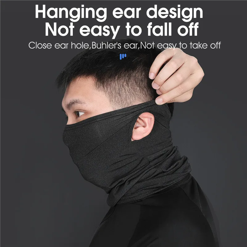 Breathable Summer Cycling Headwear Ice Silk Anti UV Face Cover Outdoor Sport Running Scarf Dustproof Men Women Mask ﻿