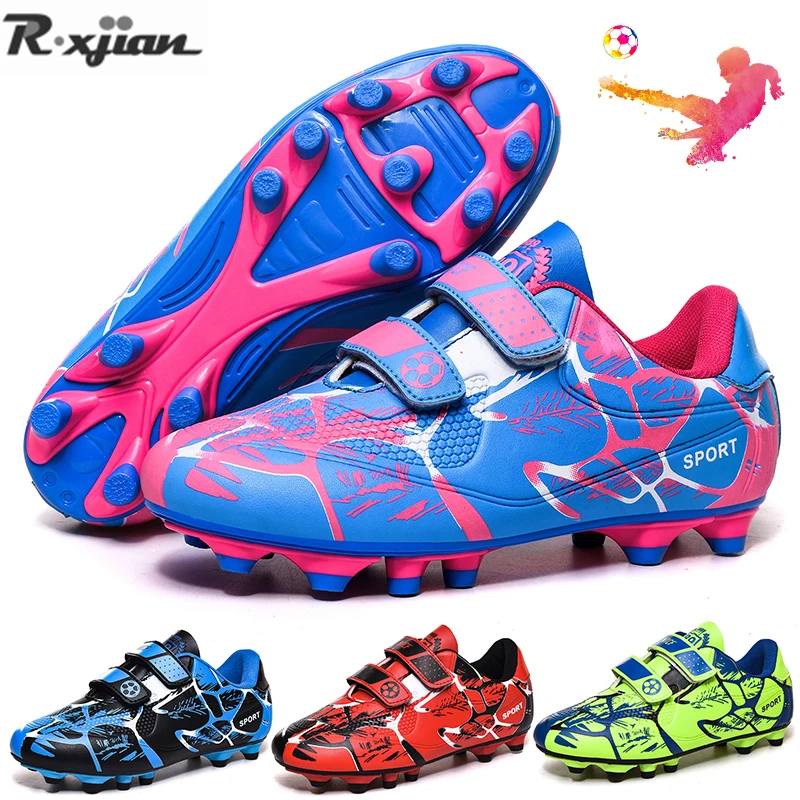 

Football Shoes Children Green Five-a-side Kids Soccer Training Low-top Long Nails Non-slip Rubber Nails Football Sneakers