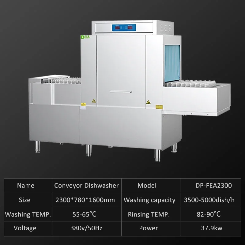 Freestanding Commercial Dishwasher Machine Conveyor Washing Machine/Automatic Dish Washer For Restaurant 5