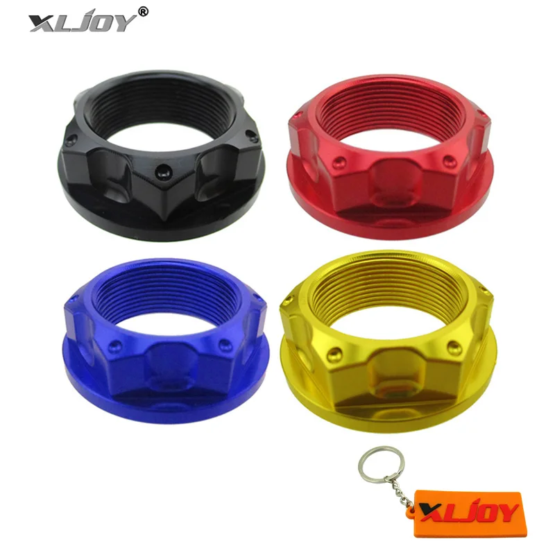 Billet Aluminum Steering Stem Nut M24 x 1 motorcycle steering stem nut For Yamaha WR250F WR450F YZ125 YZ125X YZ250 YZ250F YZ250X YZ426F YZ450F YZ450FX