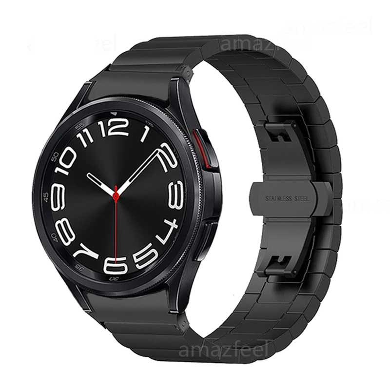 

Для Galaxy Watch 6 4 Classic 47 мм 43 мм 46 мм 42 мм Металлические браслеты без зазоров для Samsung Galaxy Watch 4 5 6 40 мм 44 мм адаптер ремешка