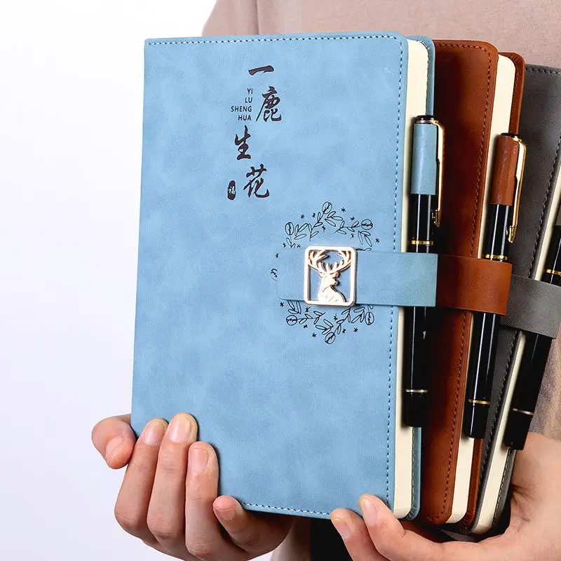

200 Pages Notebook 2023 A5 Thickened Notepad Notebook Chinese Retro Style Skin-feeling Fabric College Student Diary Notepad