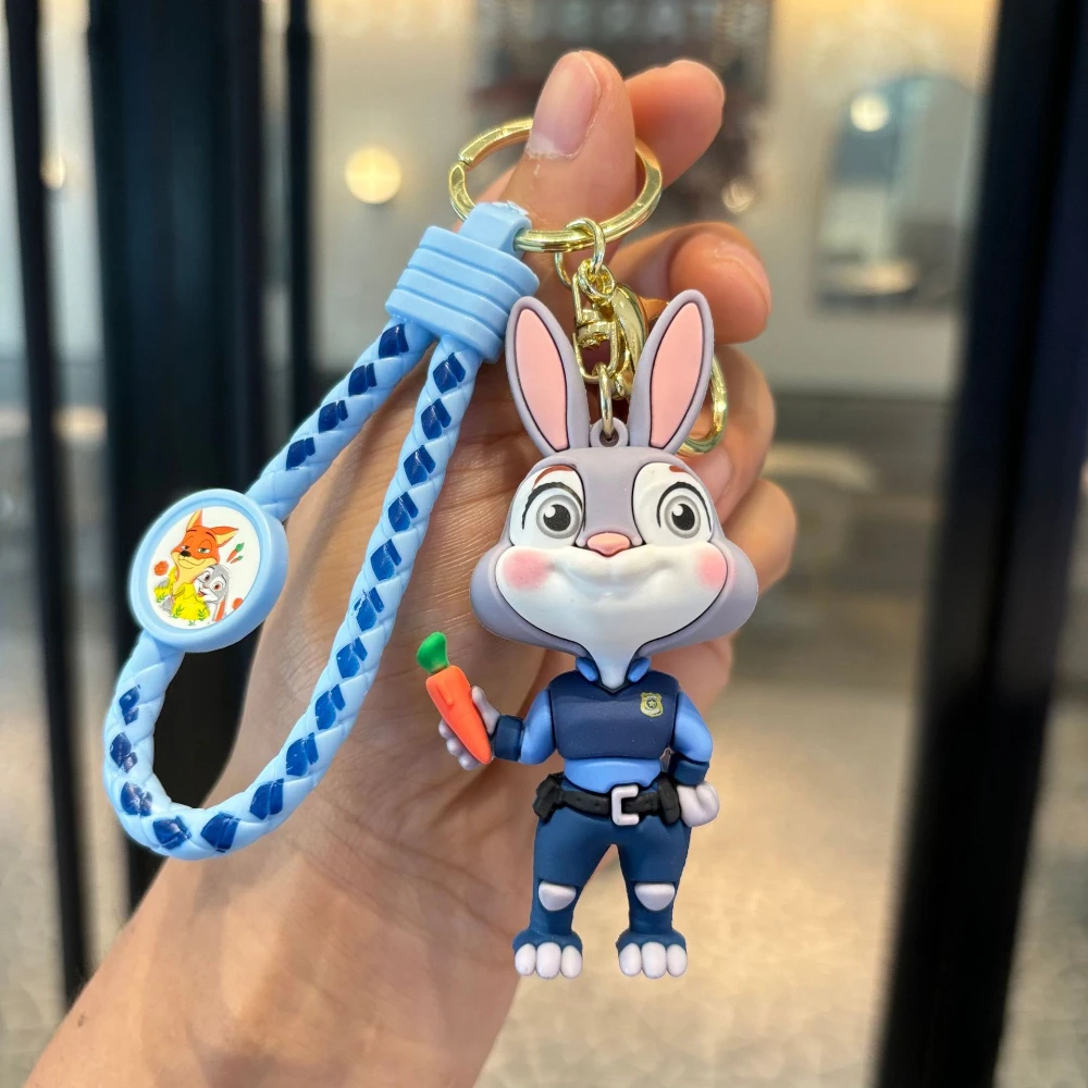 Disney Zootopia Animation Character Judy Nick Doll Keychain Bag