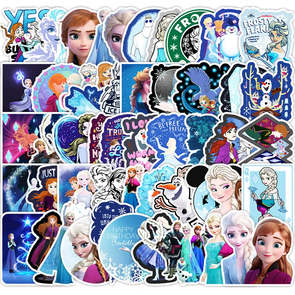 

10/30/50pcs Cute Disney Cartoon Frozen Stickers Princess Elsa Anna Decals DIY Stationery Laptop Waterproof Kawaii Sticker Toys