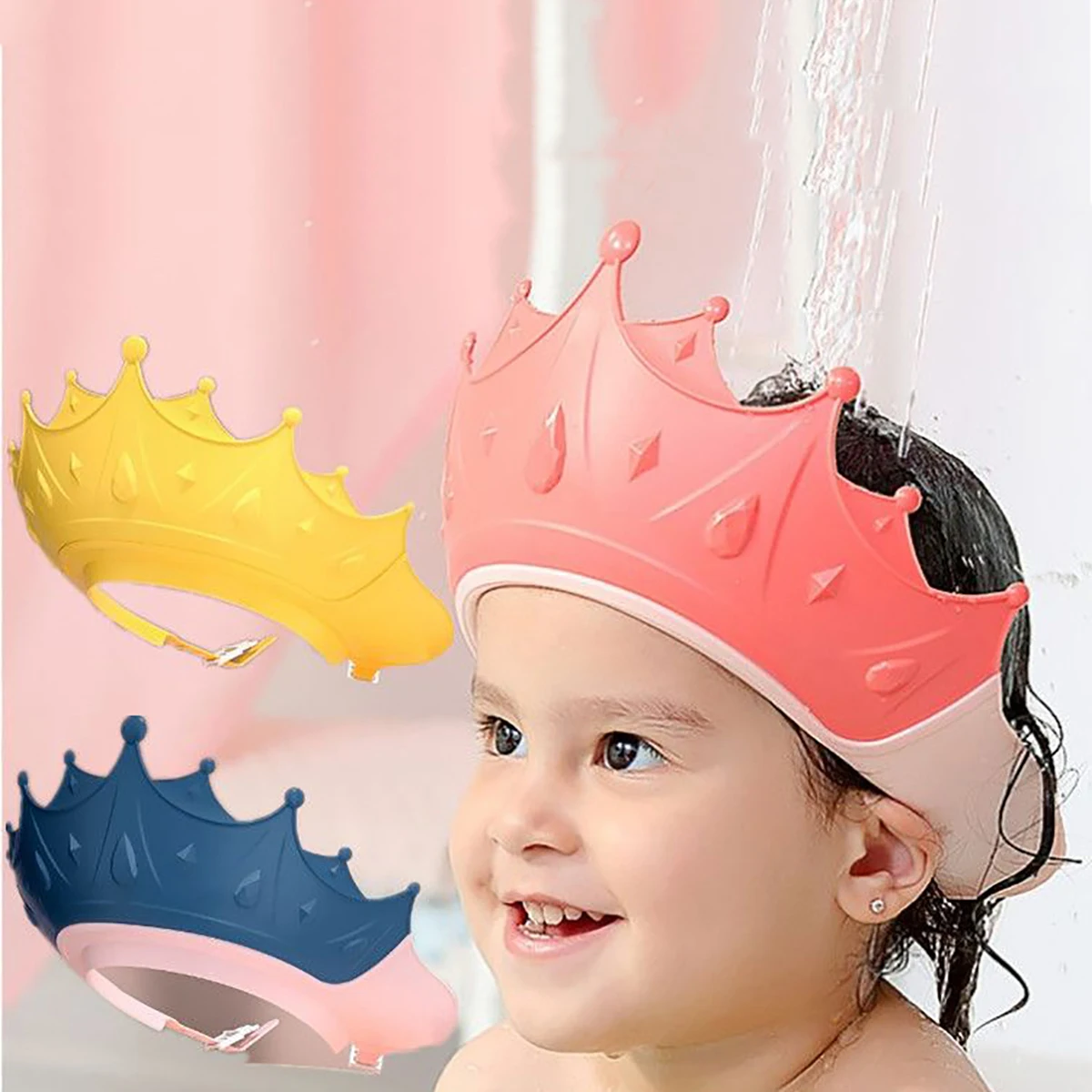 Children Baby Shower Cap Adjustable Shampoo Mother And Children hair wash hat shampoo shower cap