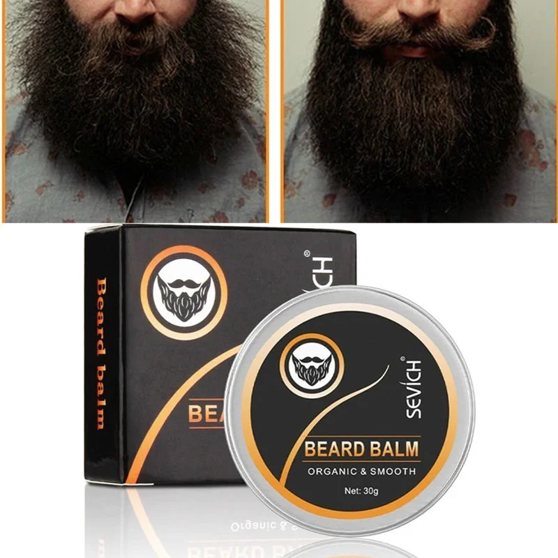 Natural Beard Balm Wax Moisturizing Smoothing Dashing Gentlemen Beard Groomed Charming Beard Styling Professional Care Cream aichun organic beard balm oil men moustache wax styling beeswax soften moisturizing smooth beard growth gentlemen beard care 60g