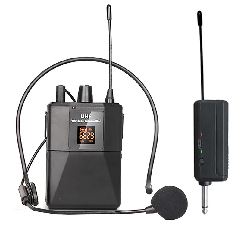 Auriculares-inal-mbricos-UHF-micr-fono-con-transmisor-y-receptor ...