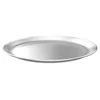 Pizza Plate Metal Baking Pans Dishes for Oven Round Tray Food Storage Stainless Steel Serving Home 1