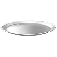 Pizza Plate Metal Baking Pans Dishes for Oven Round Tray Food Storage Stainless Steel Serving Home 1